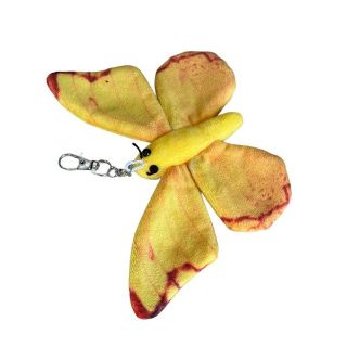 Obrázek z Klíčenka motýl žlutý plyš 14cm 